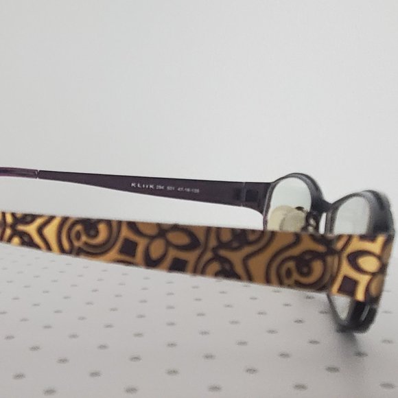 KLiiK Denmark 294 Women's Eyeglasses Grape Tangerine Retired Style Rectangular - Picture 6 of 14